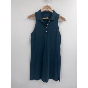 Offline By Aerie Forest Green Sleeveless Polo Shirt Dress Medium
